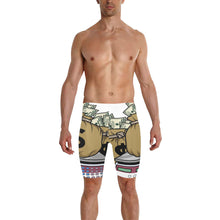 Load image into Gallery viewer, Money Bag Scale Men's Knee Length Swimming Trunks