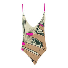 Load image into Gallery viewer, money Sexy Lacing Backless One-Piece Swimsuit