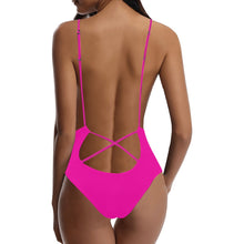 Load image into Gallery viewer, money Sexy Lacing Backless One-Piece Swimsuit