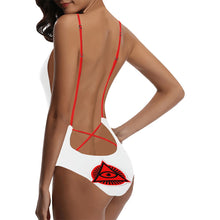 Load image into Gallery viewer, eye of providence third-eye-white Sexy Lacing Backless One-Piece Swimsuit