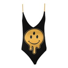 Load image into Gallery viewer, 3rd eye emoji Sexy Lacing Backless One-Piece Swimsuit