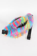 Load image into Gallery viewer, Bright Multi-Colored Faux Fur Fanny Pack
